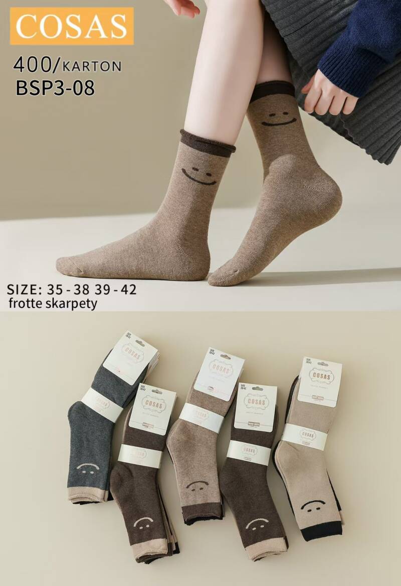 Skarpety damskie Roz 35-42, Mix kolor Paczka 40 szt